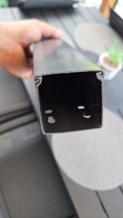 Korytko instalacyjne 60x60 mm L=98 cm Antracyt