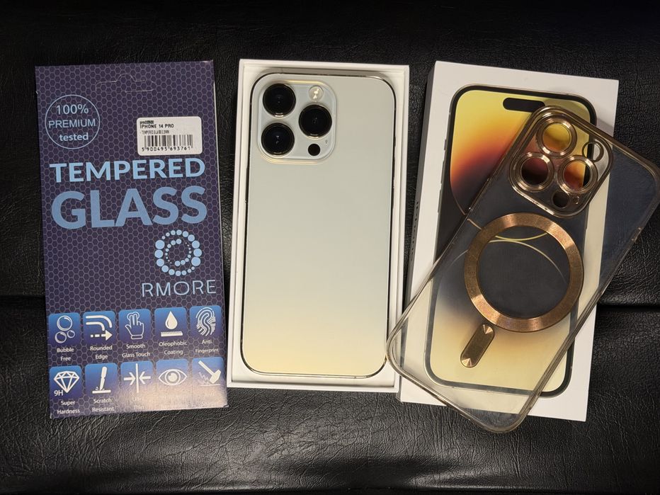 [128GB, 100%, 120HZ] iPhone 14 pro - ZLOTY. Opis!