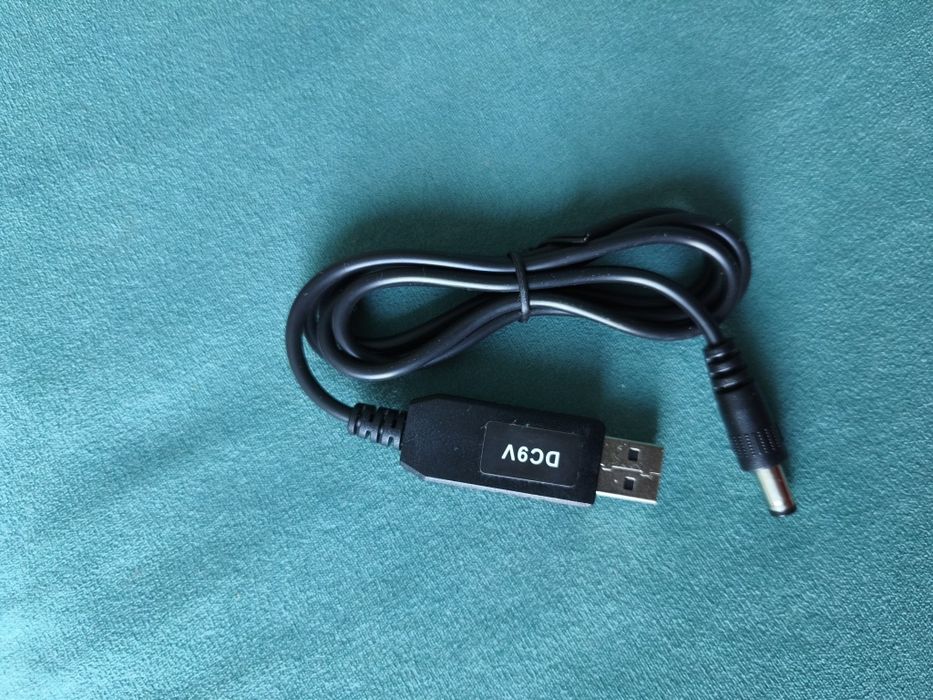 Кабель USB для роутера WiFi USB-DC 5-9V Чорний
