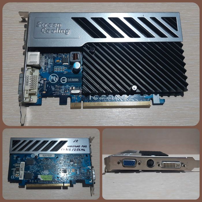 Відеокарти затички 256MB PCIe б/в, гурт та роздріб