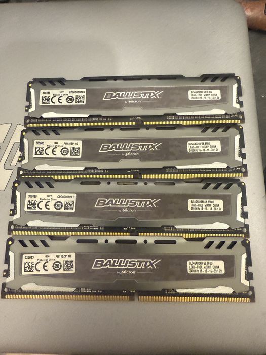 Pamięć ram ddr4 16gb 4x4gb Ballistix Sport Grey 2400/2666 oc 3000 cl16