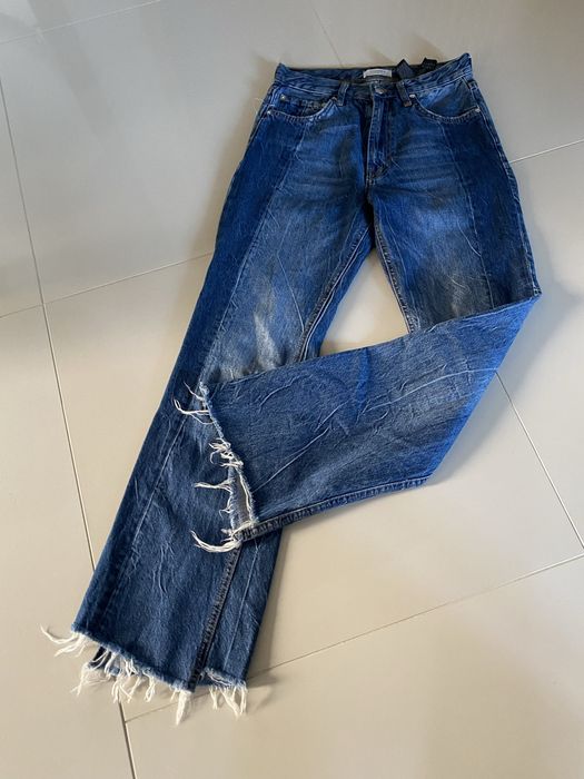 Zara szerokie damskie  spodnie jeansy