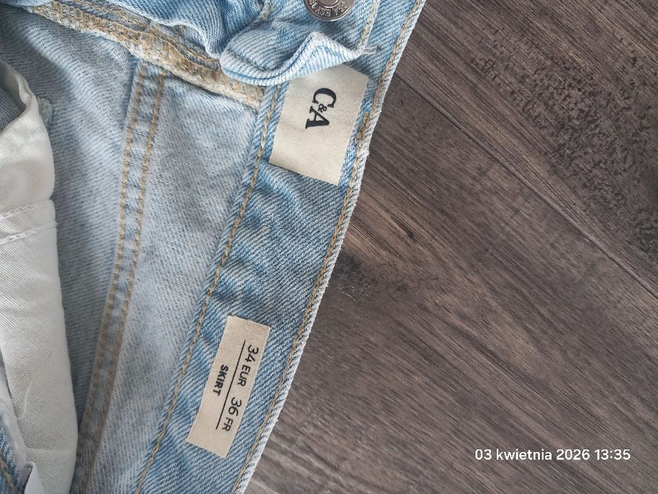 Spódnica maxi C&A jasny jeans xs / s