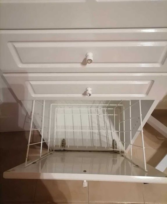 Armário Móvel de WC lacado a Branco com Espelho