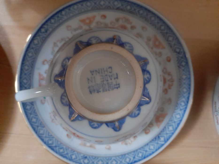 Servico de chá em porcelana chinesa bago de arroz