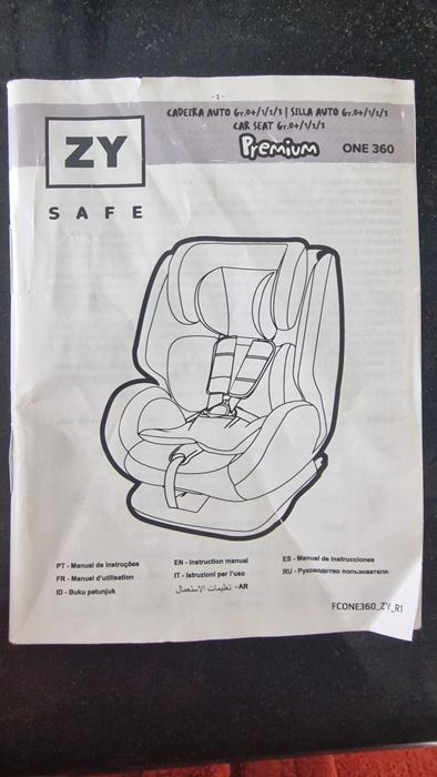 Cadeira auto zippy one 360