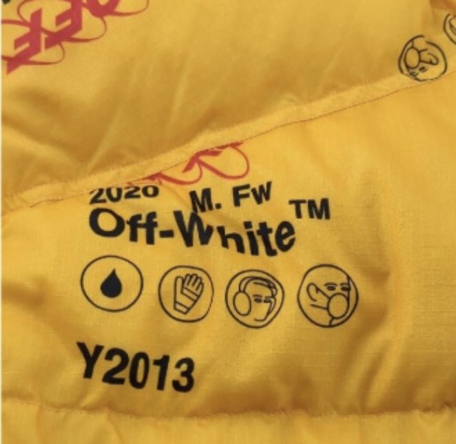 Kurtka puchowa zimowa Off-White off white gęsi puch