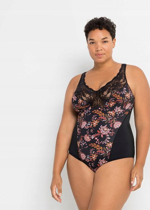 B.P.C. body shape modelujące czarne z koronką ^38