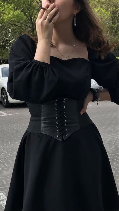 Корсет чёрный женский