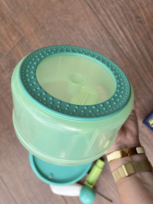 Picadora Manual Tupperware Verde e Turquesa