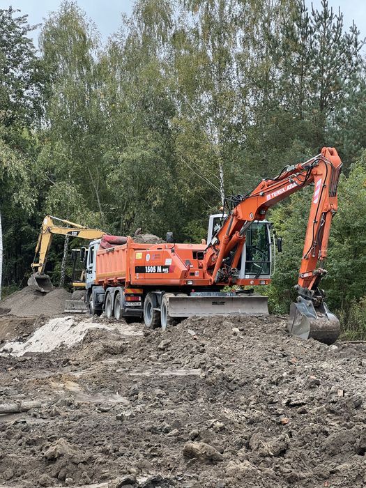 Prace ziemne wykopy rozbiórki transport drogi  koparka wywrotka usługi