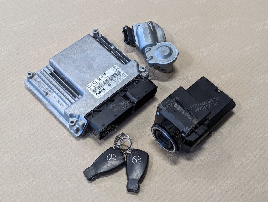 Комплект замка зажигания 0108 ЕБУ VITO-VIANO W639 Замок , Мозги , Ключ