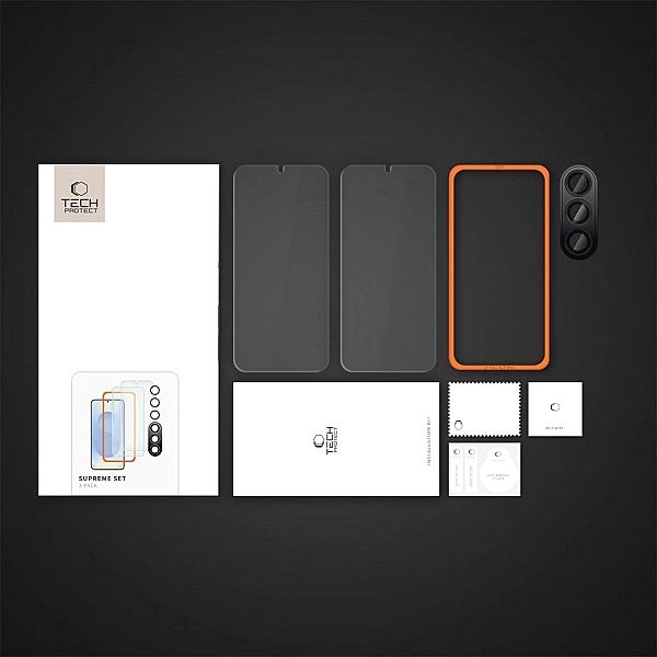 Szkło Hartowane Tech-Protect Supreme Set 3-Pack Galaxy S25 Clear