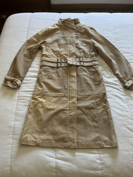 Casaco comprido bege