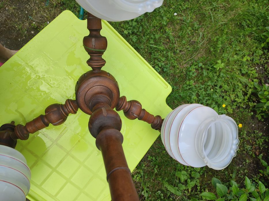 Żyrandol klosz lampa prl