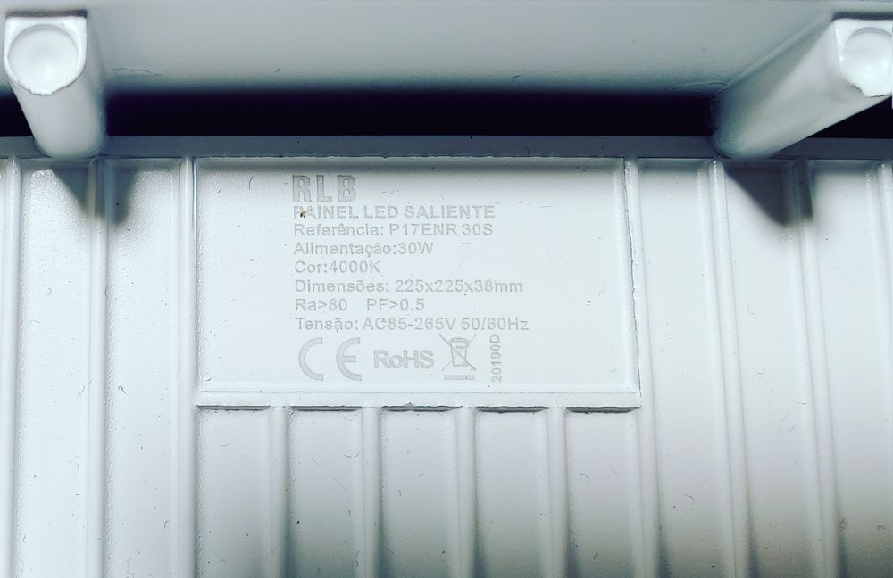 Conjunto de Plafon RLB Led Candeeiro de Teto Quadrado
