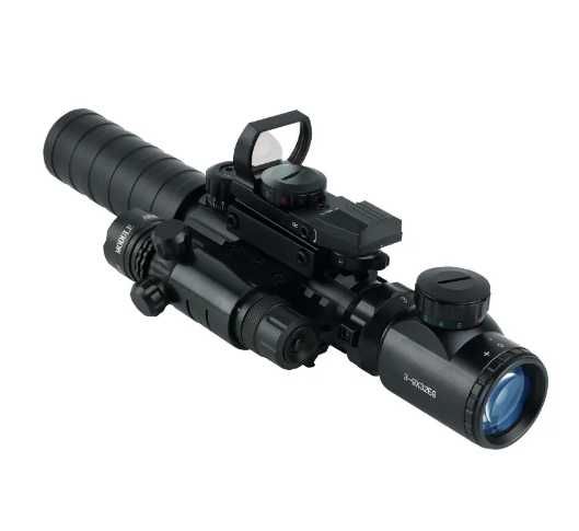 Оптичний Приціл 3-9x32EG +лазер направляющий, коліматор