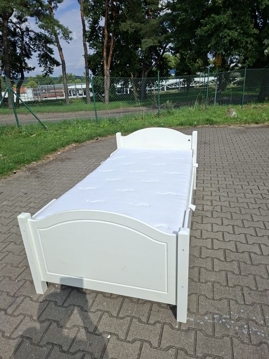 Łóżko sosnowe 1x200 z materacem okazja transport gratis