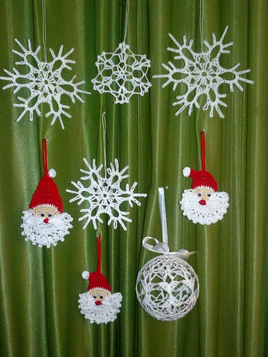 Gwiazdki na szydełku ozdoby świąteczne