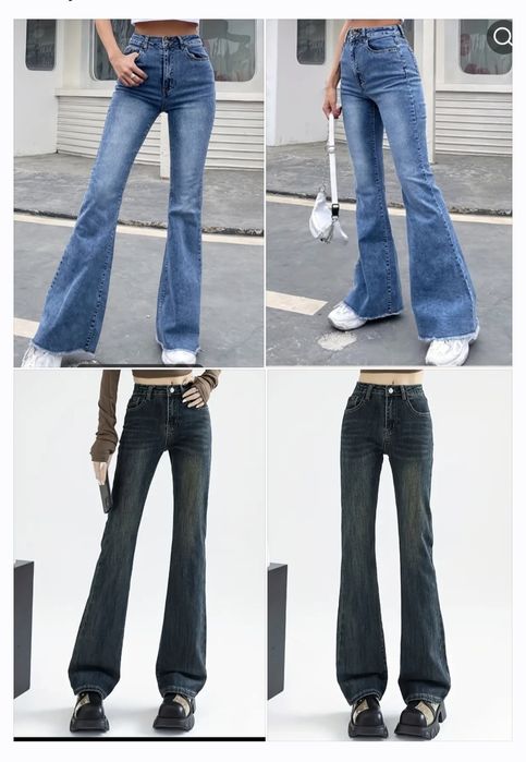 Spodnie jeansy, dzwony dziewczęce, damskie 2 pary, rozm. xs