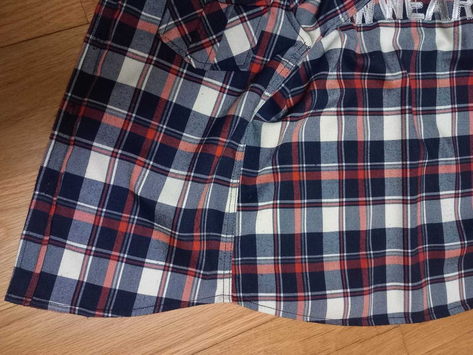 Camisa flanela xadrez, tam.10 anos