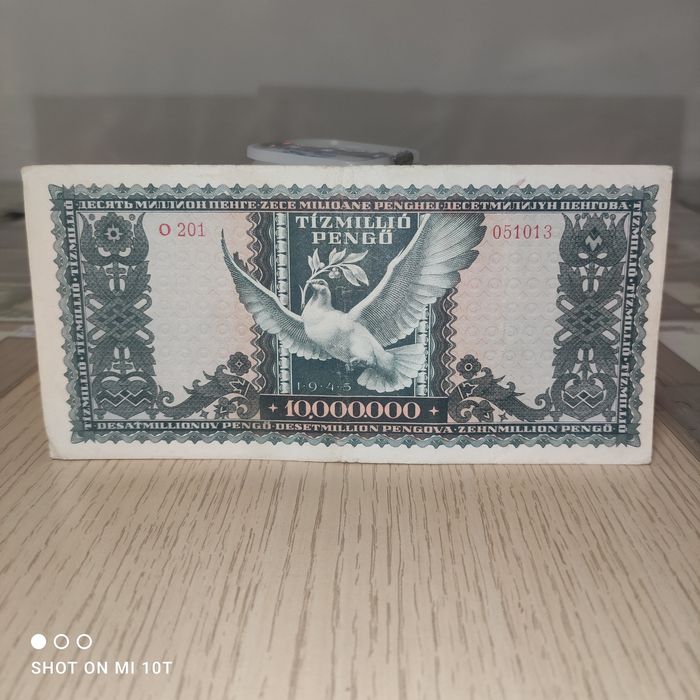Hungary 10 Milion PENGO 1945