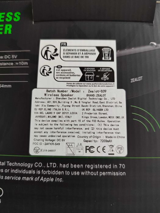 Coluna Bluetooth NOVA Zealot S39 60 w