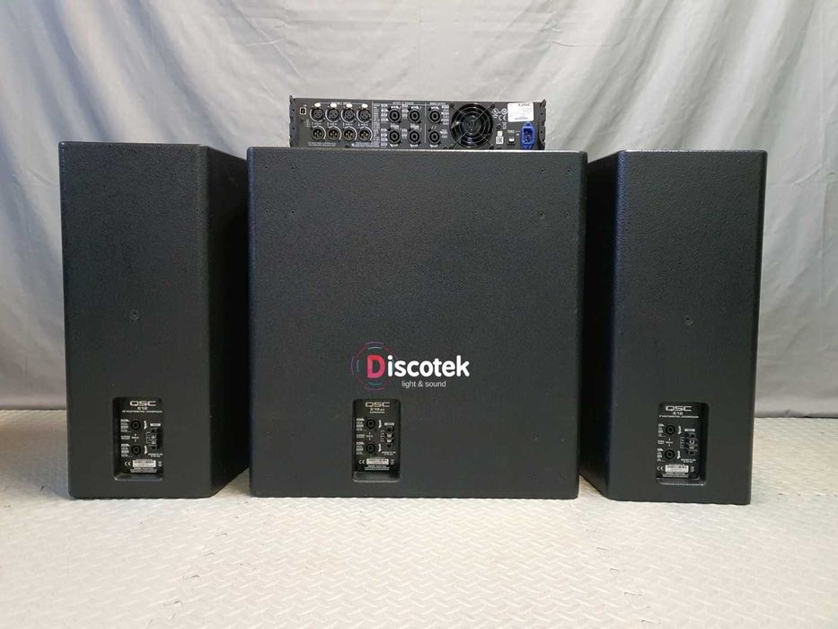 QSC 2 x E12 + subwoofer E18SW | Nagłośnienie | Idealny |