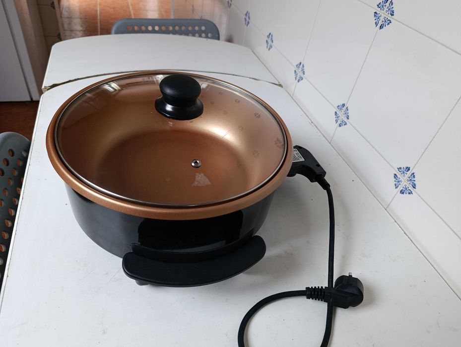 Panela elétrica grande multiuso, marca giles&posner