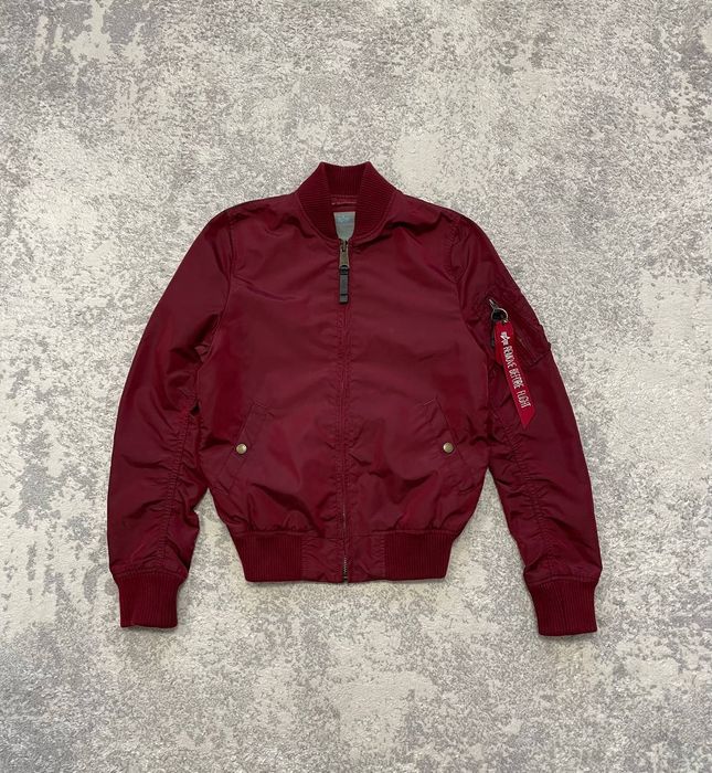 Бордовий бомбер Alpha Industries