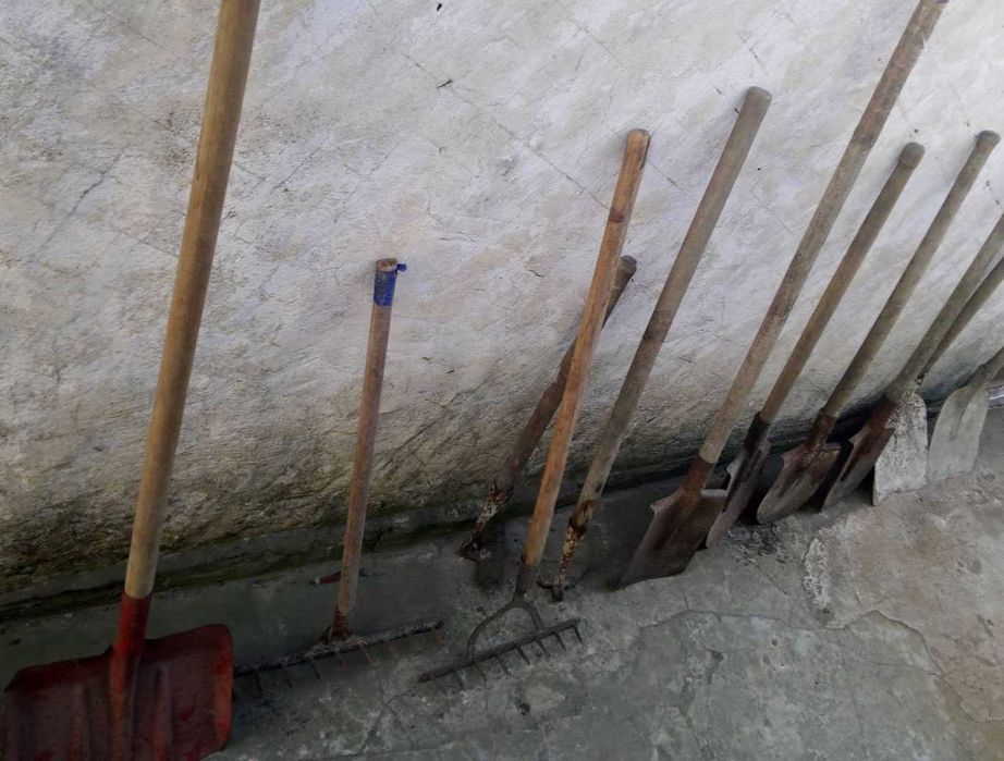 Граблі, сапки, лопати