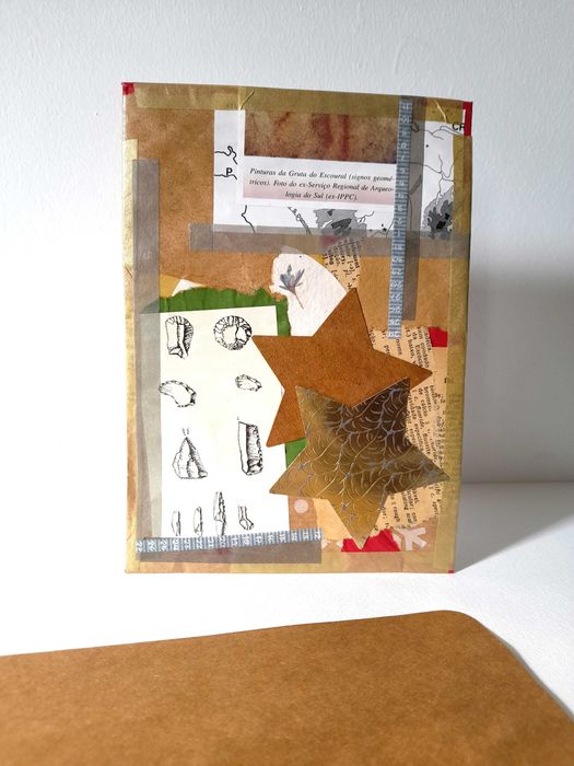 Decoração Sustentável com Arte de Colagem Artística em Formato de Envelope, Rústico, Primitivo