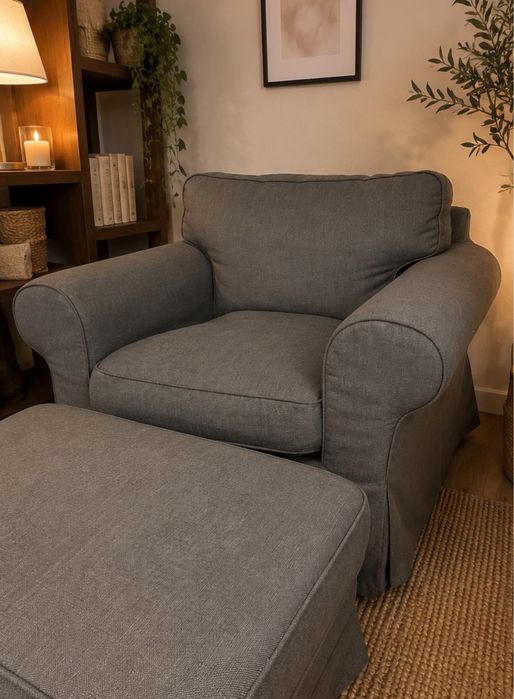 Fotel z pufą IKEA