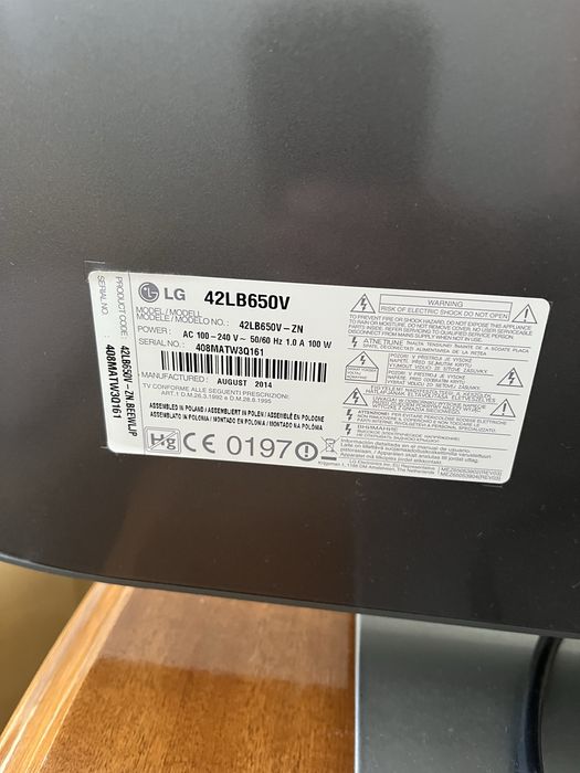 Telewizor TV LG 42LB650V - Sprawny