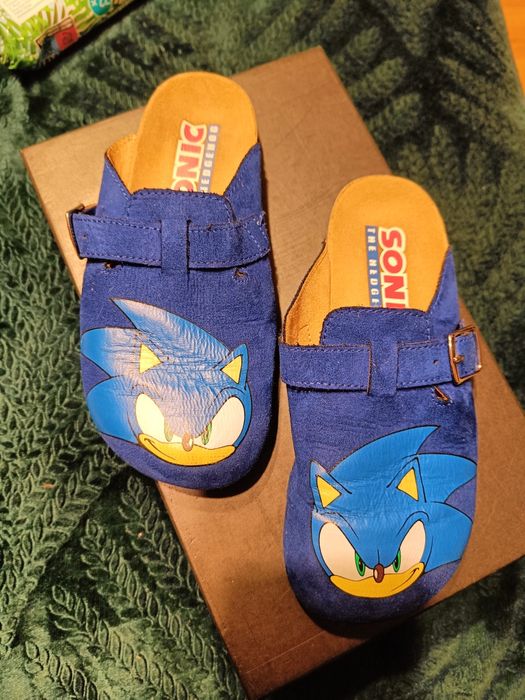 Jak nowe kapcie laczki klapki na lato Sonic  31  skórzane hm H&m