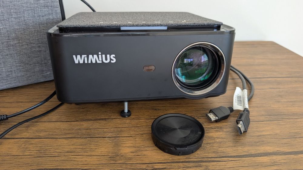 WiMiUS Projetor WiFi Bluetooth suporte 4K, 35000 Lúmens, WiFi Bluetooth Full HD 1080P Nativo - Projetor Portátil
