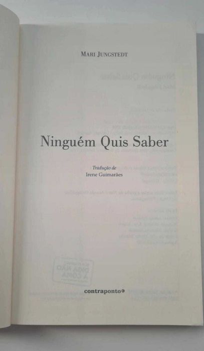 Ninguém Quis Saber - Mari Jungstedt
