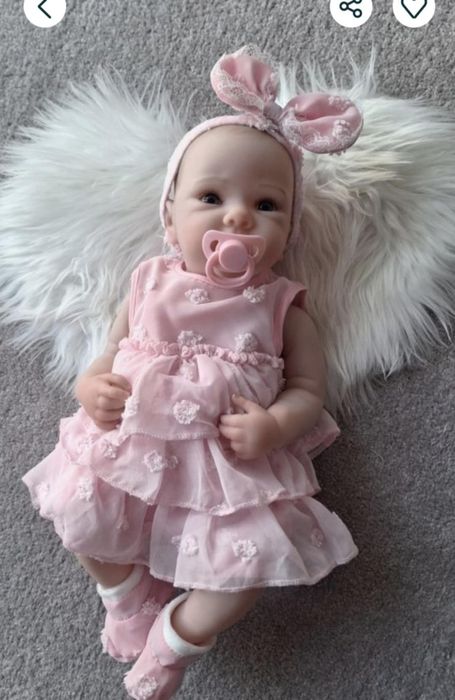 Lalka jak żywe dziecko reborn piękna NOWA duża prawie 50 cm , cala gum
