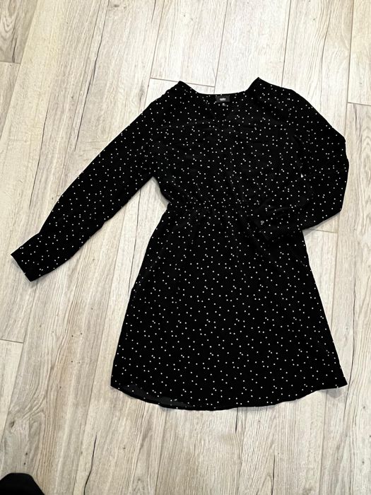 Sukienka czarna w kropki rozmiar M