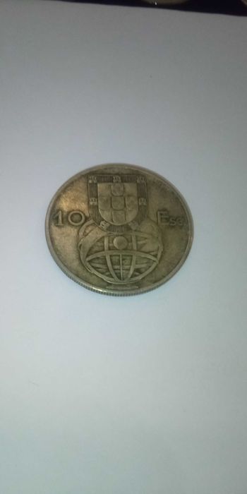 Moeda de 10 escudos de 1955 em prata