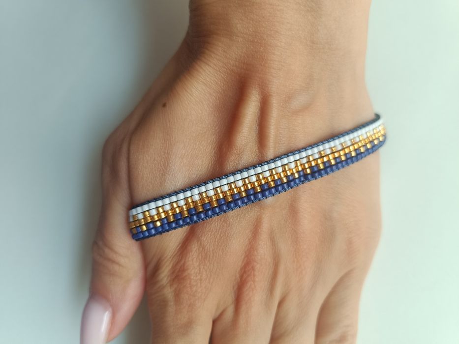 Bransoletka handmade tkana na krośnie