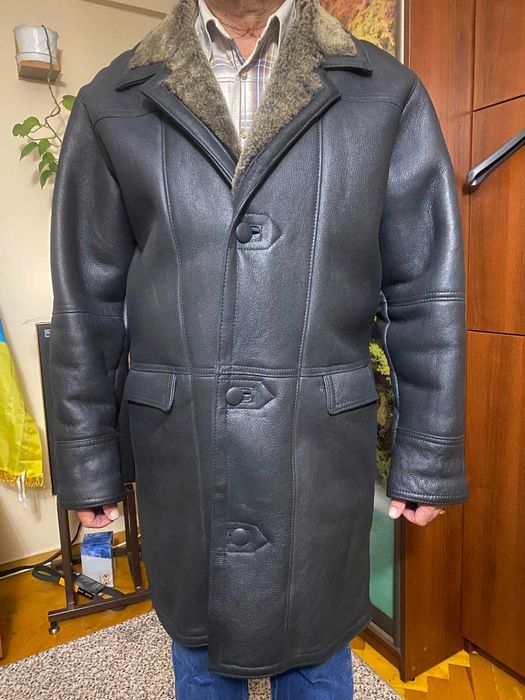 Шкіряне пальто зимове чоловіче Lenart