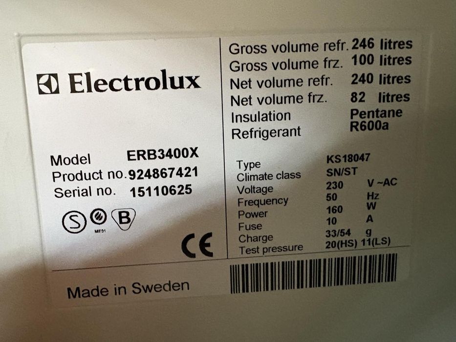 Двокамерний холодильник Electrolux  ( А141001 )