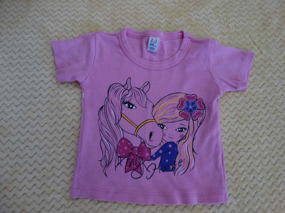 bluzeczka różowa na 2 lata (rozm. 98 z metki, raczej 80 - 86)