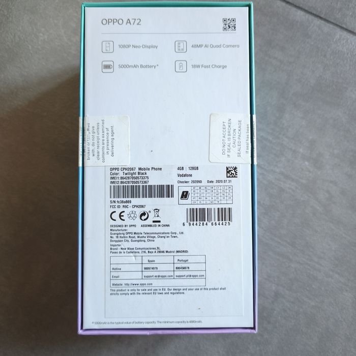 Telemóvel OPPO A72