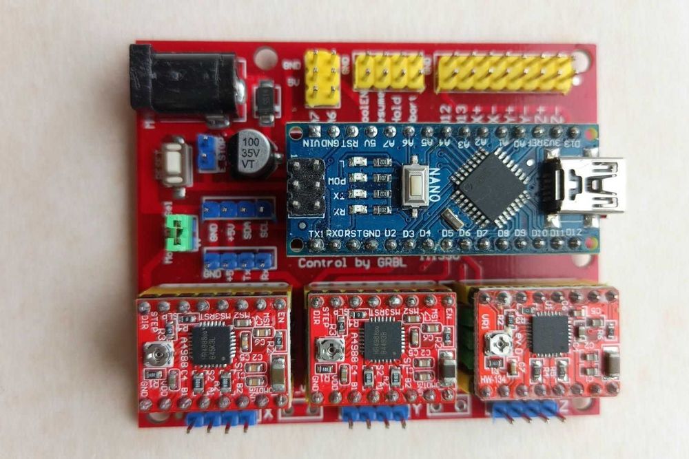 Arduino Nano с 3D Shieldом для принтера и драйверами А4988 35 В 2 А
