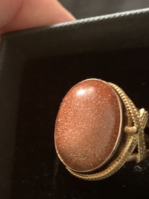 Pierscionek piasek pustyni zloto 585