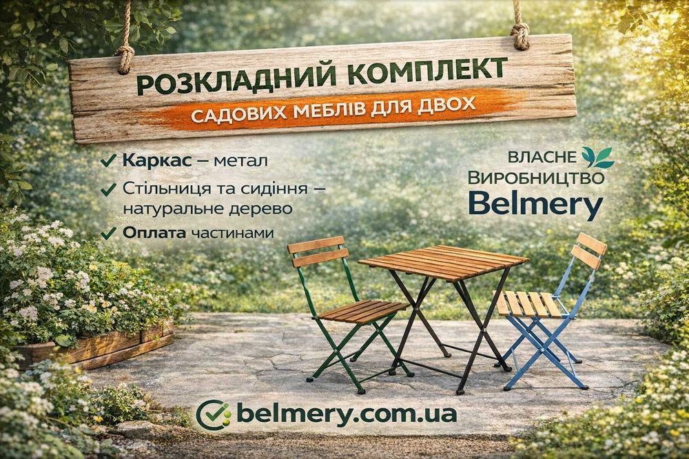 Розкладні садові меблі для балкона тераси та саду, садовая мебель