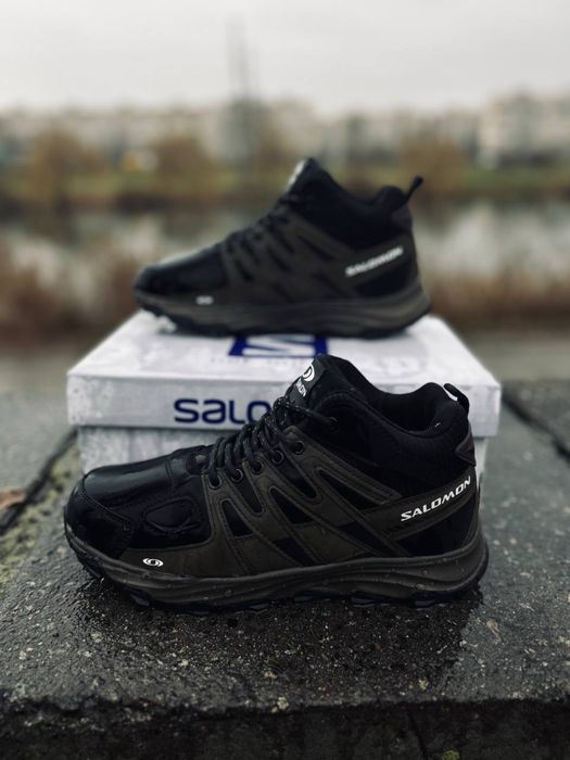 Кроссовки Salomon термо на зиму / кожаные саломоны gore-tex waterproof