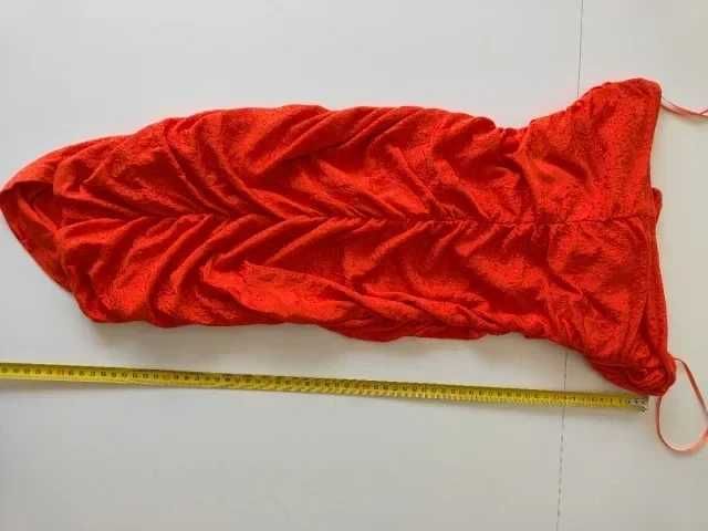 Mini Vestido Zara Vermelho – Drapeado/Ruched – Tamanho S (36)